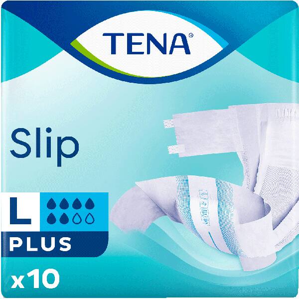 Scutece pentru adulti TENA Slip Plus, L, 10 buc