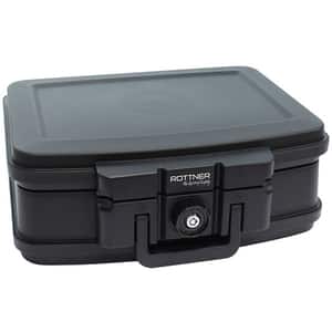 Caseta antifoc ROTTNER Fire Data Box 2, inchidere cheie, 440 x 165 x 370mm, negru