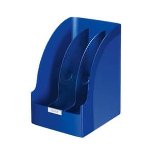 Suport documente LEITZ Plus, plastic, 3 compartimente, albastru