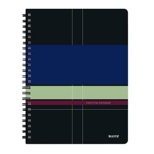 Caiet de birou LEITZ, matematica, A4, 80 file, legatura spirala, negru-violet