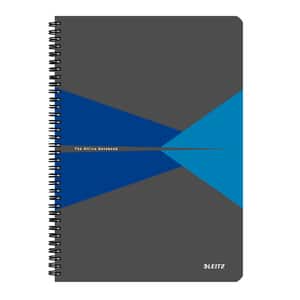 Caiet de birou LEITZ, matematica, A4, 90 file, legatura spirala, albastru