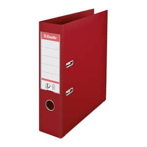 Biblioraft plastifiat ESSELTE Standard, A4, 75 mm, visiniu