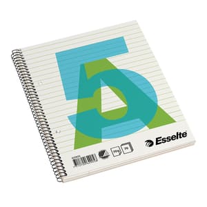 Caiet de birou ESSELTE, dictando, A5, 70 file, legatura spirala, multicolor