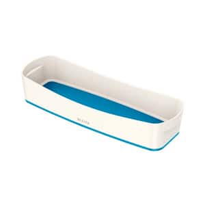 Suport accesorii birou LEITZ MyBox Organiser plastic, alb-albastru