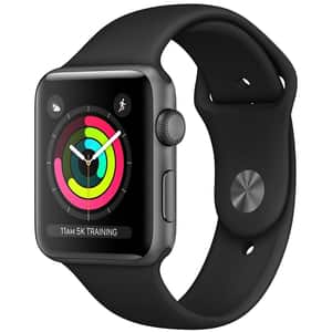 APPLE Watch Series 3 42mm Space Gray Aluminum Case, Black Sport Band