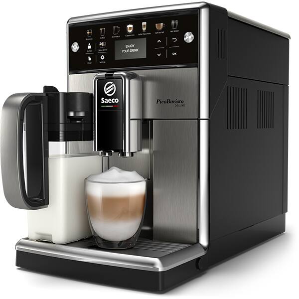 Awaken Correctly Thereby Espressor automat SAECO PicoBaristo Deluxe SM5573/10, 1.7l, Latte Perfetto,  AquaClean, argintiu-negru