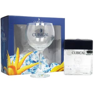 Pachet Gin Botanicals Cubical Premium, 0.7L + 1 pahar
