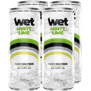 Hard Seltzer Seltzer Wet Lime Mint bax 0.33L x 4 doze
