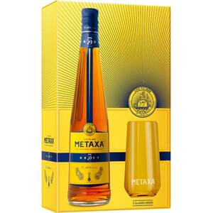 Brandy Metaxa 5*, 0.7L + 2 pahare