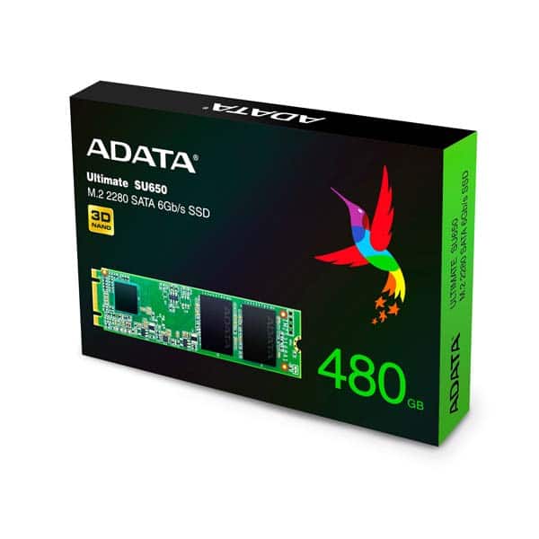 Solid-State Drive (SSD) ADATA Ultimate SU650, 480GB, SATA3, M.2, ASU650NS38-480GT-C