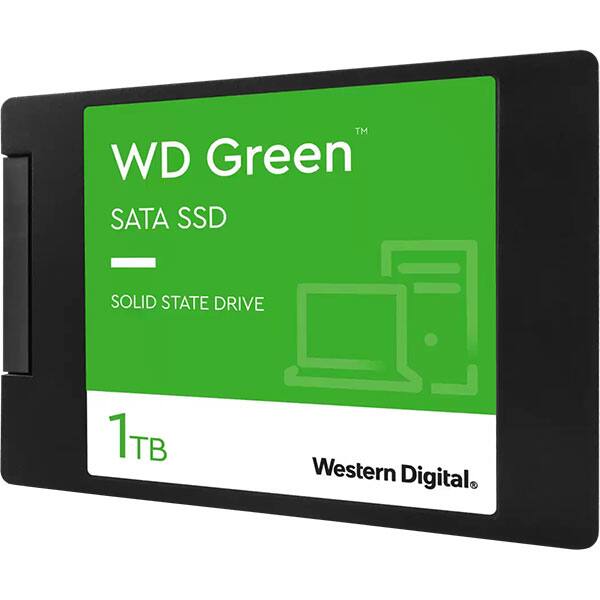 Solid-State Drive (SSD) WESTERN DIGITAL Green, 1TB, SATA3, 2.5", WDS100T2G0A
