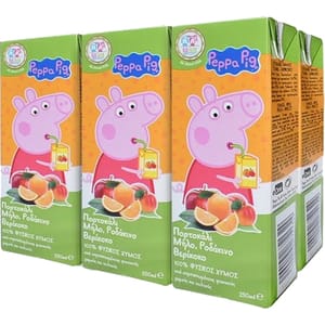Bautura racoritoare necarbogazoasa PEPPA PIG Mix Fructe bax 0.25L x 6 cutii