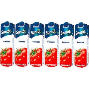 Bautura racoritoare necarbogazoasa SANTAL Juice Tomate, 1L, 6 cutii