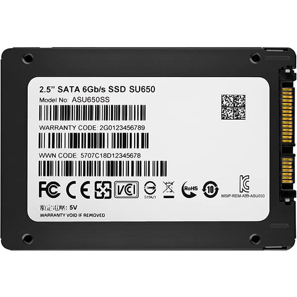 Solid-State Drive (SSD) ADATA SU650, 960GB, SATA3, 2.5", ASU650SS-960GT-R