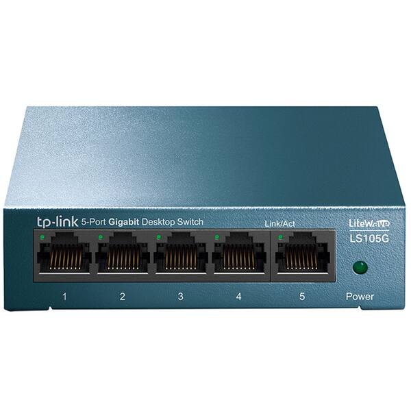 Switch TP-LINK LiteWave LS105G, 5 porturi Gigabit, albastru inchis