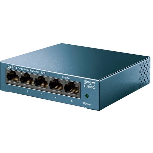 Switch TP-LINK LiteWave LS105G, 5 porturi Gigabit, albastru inchis