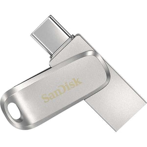 Memorie USB SANDISK Ultra Dual Drive Luxe USB 3.1, Type C, 64GB, 150MB/s, argintiu