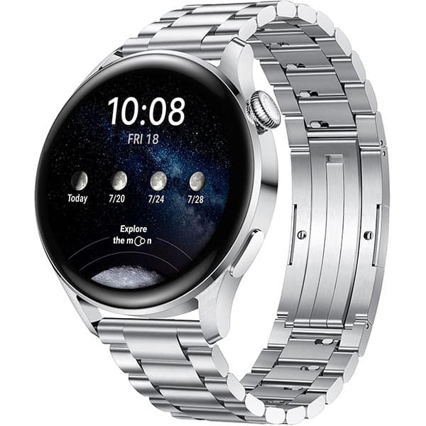 Smartwatch HUAWEI Watch 3 46mm, eSIM, Android/iOS, Stainless Steel - Stainless Steel Strap