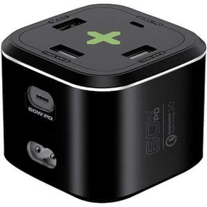 Statie incarcare PROMATE PowerCube-PD80, 3xUSB-A Quick Charge 3.0, 2xUSB-C Power Delivery (PD), negru