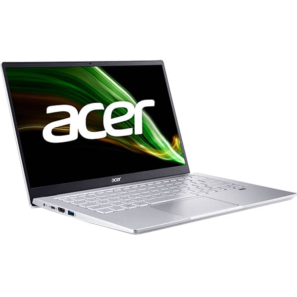 Laptop ACER Swift 3 SF314-43-R26R, AMD Ryzen 5 5500U pana la 4.0GHz, 14" Full HD, 16GB, SSD 512GB, AMD Radeon Graphics, Windows 10 Home, argintiu