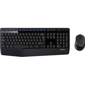Kit tastatura si mouse Wireless LOGITECH MK345, USB, Layout US INT, negru