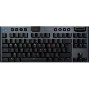Tastatura Gaming Wireless mecanica LOGITECH G915 TKL Clicky, USB, Bluetooth, Layout US INT, negru