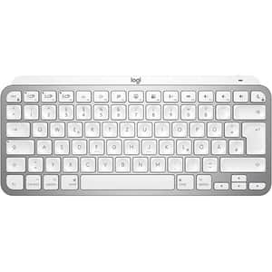 Tastatura Wireless pentru Mac LOGITECH MX Keys Mini, USB, Bluetooth, Layout US INT, alb-gri