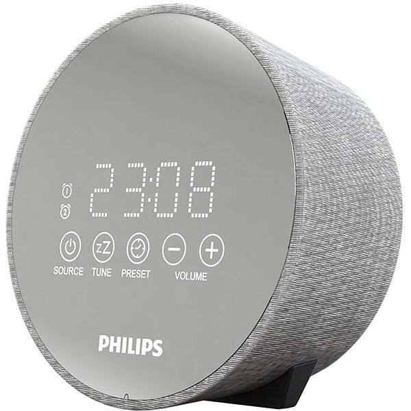 Radio cu ceas PHILIPS TADR402/12, FM, argintiu