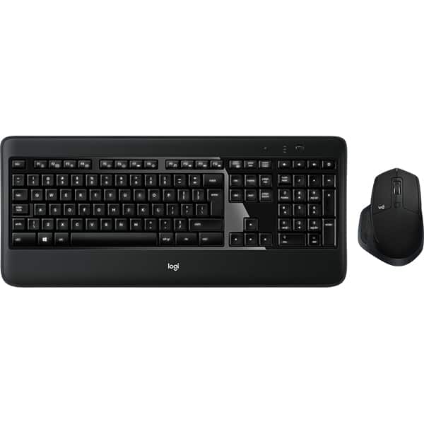 Kit tastatura si mouse Wireless LOGITECH MX900, USB, Bluetooth, Layout US INT, negru