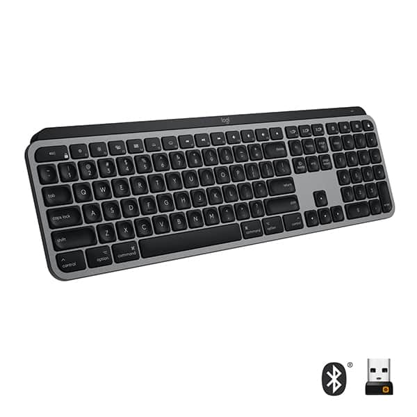 Tastatura Wireless pentru Mac LOGITECH MX Keys, USB, Bluetooth, US INT, negru-gri
