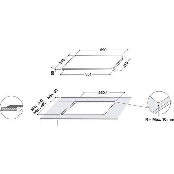 Plita incorporabila WHIRLPOOL WL S2760 BF/S, Inductie, 4 arzatoare, Touch Control, Silver Dawn