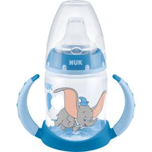 Cana cu tetina NUK Learner First Choice Disney Dumbo 10215342, 6 luni+, 150 ml, bleu