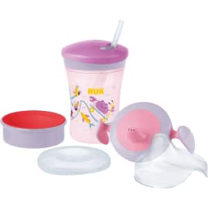 Cana NUK Evolution Invat sa beau 10255637, 6 luni+, 230 ml, roz-mov