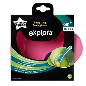 Set castroane ergonomice TOMMEE TIPPEE Explora, 6 luni +, 4 buc, roz
