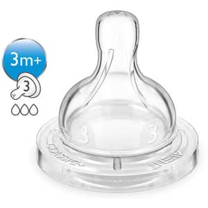 Set tetine PHILIPS AVENT Classic+ SCF633/27, flux mediu, 3 luni +, 2 buc, silicon