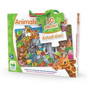 Puzzle de podea THE LEARNING JOURNEY Animalele lumii TLJ017364, 3 ani+, 50 piese
