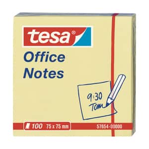 Notite adezive TESA, 100 file, 75 x 75mm, galben