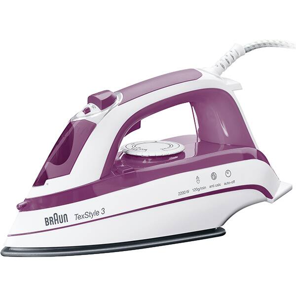 Fier De Calcat Braun Texstyle 3 Ts365a 2200w 120g Min 300ml Talpa Ceramica Alb Mov