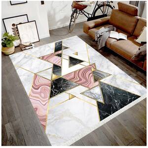Covor living / dormitor Geometric Pastel, 100 x 200 cm, poliester, multicolor