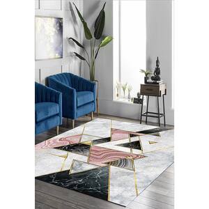 Covor living / dormitor Triangle Pastel, 100 x 200 cm, poliester, multicolor