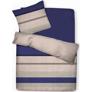 Lenjerie de pat Stripes, 1 persoana, 100% bumbac, 140 x 220 cm, 2 piese