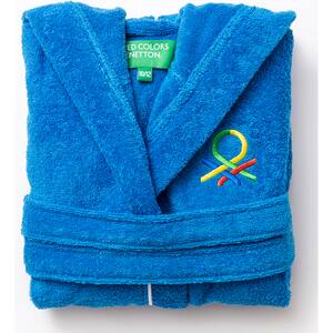 Halat de baie BENETTON BE-0817-BL, copii, bumbac, 7-9 ani, albastru