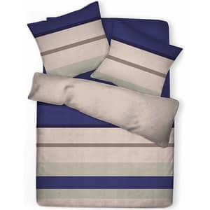 Lenjerie de pat Stripes, 2 persoane, 52% poliester + 48% bumbac, 220 x 200 cm, 3 piese