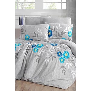 Lenjerie de pat Dahlia, 1 persoana, 65% bumbac + 35% poliester, 160 x 220 cm, 3 piese