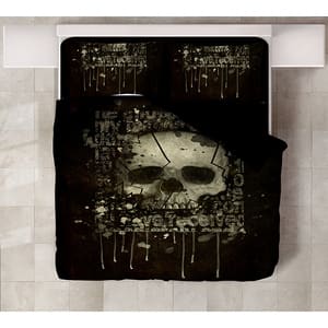 Lenjerie de pat Spooky, 2 persoane, 80% bumbac + 20% poliester, 200 x 220 cm, 4 piese