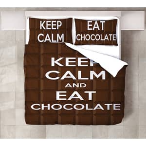 Lenjerie de pat Chocolate, 2 persoane, 80% bumbac + 20% poliester, 200 x 220 cm, 4 piese
