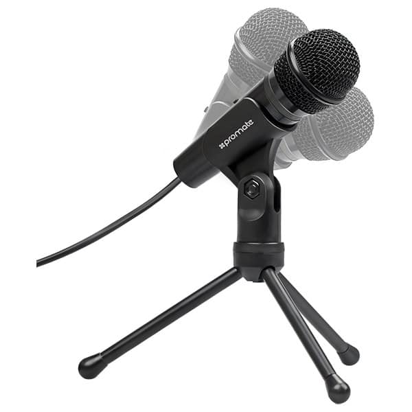 Microfon PROMATE Tweeter-9, Jack 3.5-mm, 1.8m, negru
