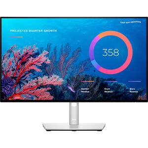 Monitor LED IPS DELL U2422HE, 23.8", Full HD, 60Hz, argintiu