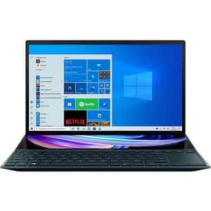 Laptop ASUS ZenBook Duo 14 UX482EA-HY221R, Intel Core i7-1165G7 pana la 4.7GHz, 14" Full HD Touch, 32GB, SSD 1TB, Intel Iris Xe Graphics, Windows 10 Pro, Celestial Blue