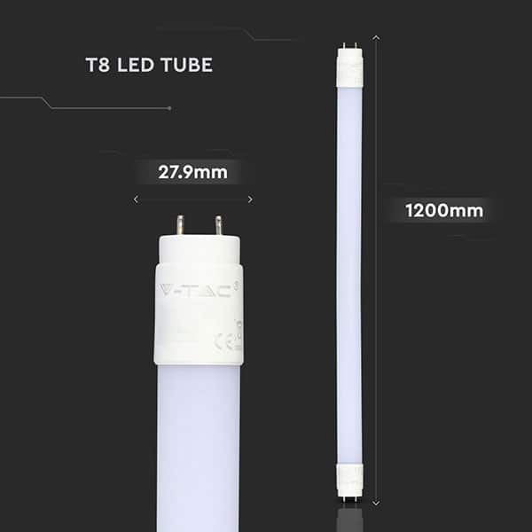 Tub cu LED V-TAC 673, G13, 18W, 2250lm, 120cm, lumina rece